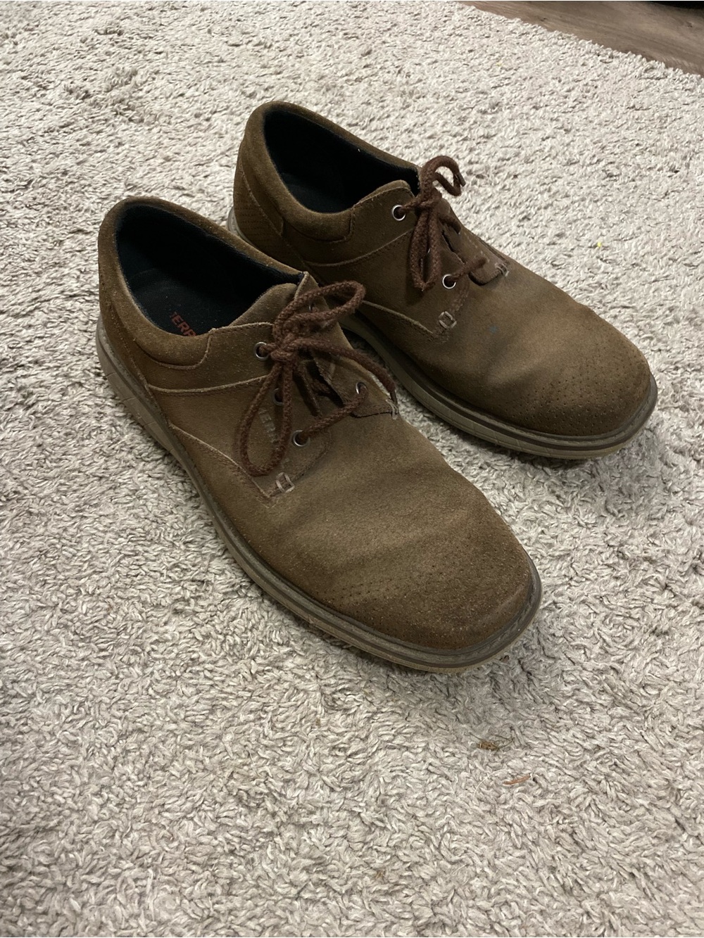 Merrell Brown Suede Oxford Lace-Up Shoes